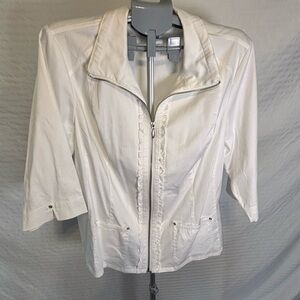 CJ Banks Women's White Utility Jacket